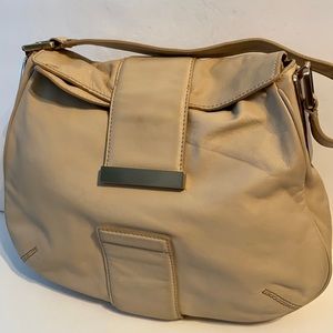 BANANA REPUBLIC Leather Cream Hobo Bag